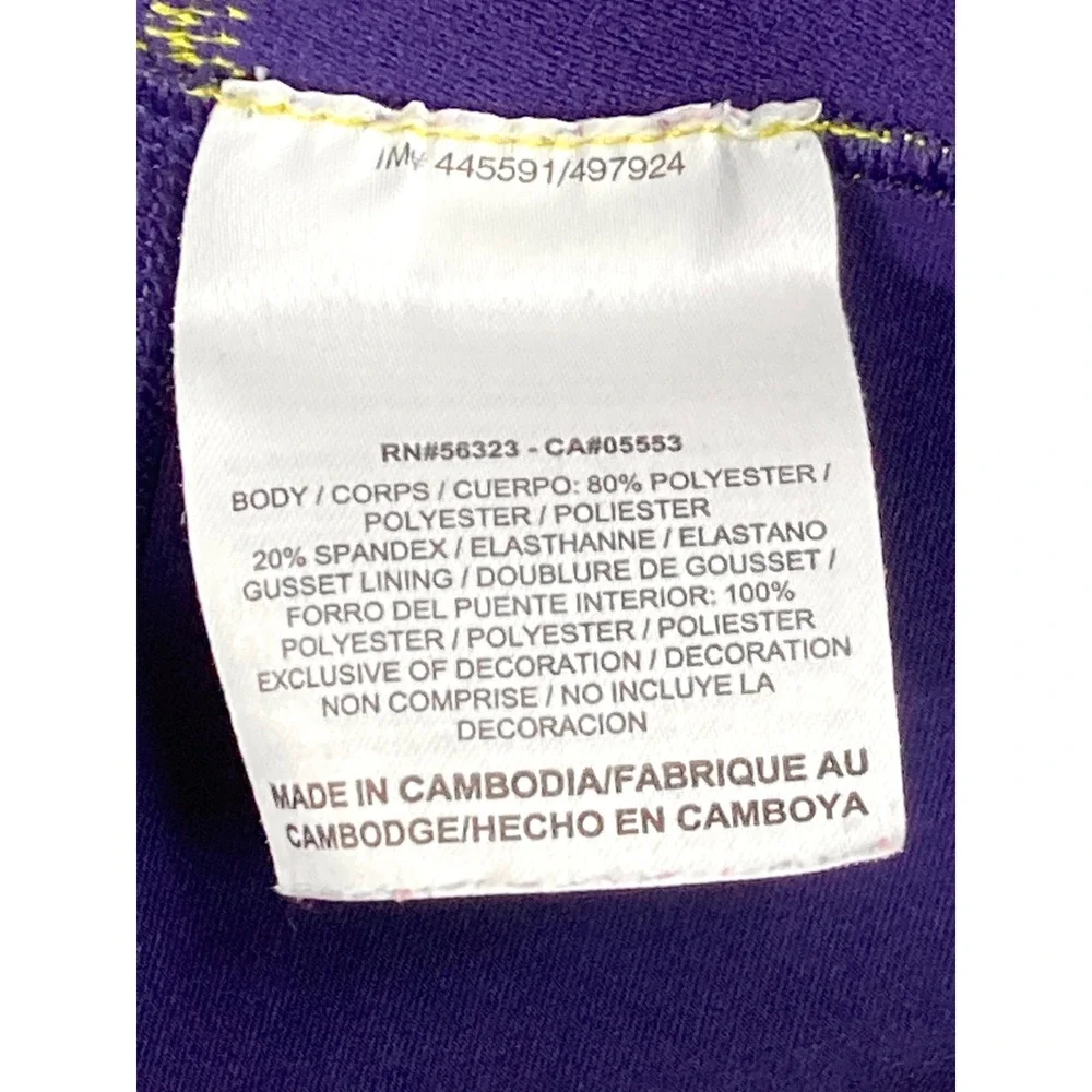 Nike Pro Dri-FIT Capri Leggings Womens S Purple Neon Athletic Training Pull On